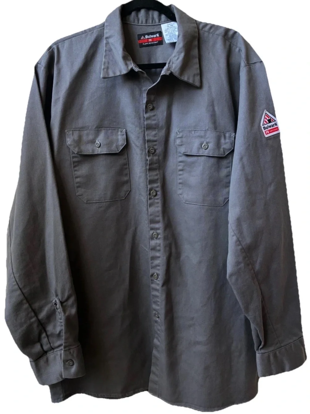 Bulwark Flame Resistant FR CAT 2 2112 ARC rating 8.6ATVP button up Work Shirt XL